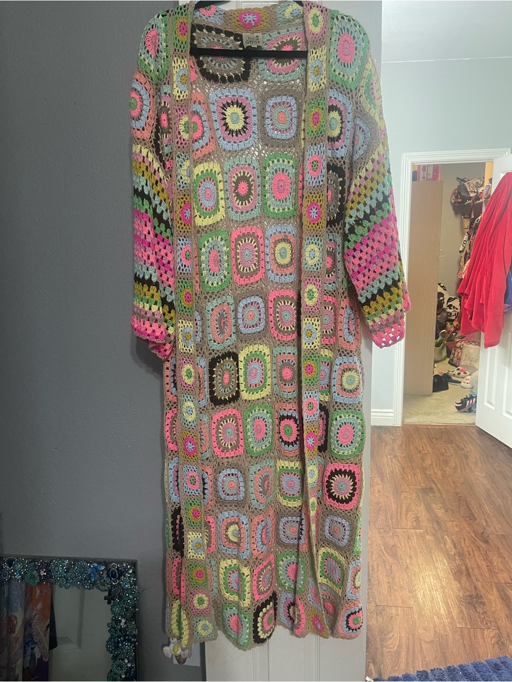 Jaded Gypsy Multicolor Crochet duster